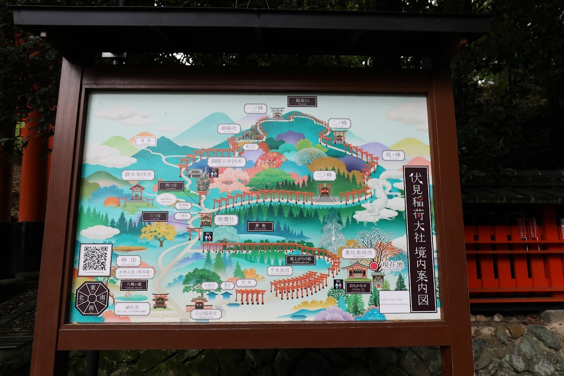  観光タクシーで京都4時間観光|伏見稲荷大社　案内図